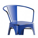 Lancaster Table & Seating Alloy Distressed Blue Quartz Outdoor Arm Chair Lancaster Table & Seating Alloy Distressed Blue Quartz Outdoor Arm Chair