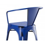 Lancaster Table & Seating Alloy Distressed Blue Quartz Outdoor Arm Chair Lancaster Table & Seating Alloy Distressed Blue Quartz Outdoor Arm Chair
