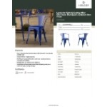 Lancaster Table & Seating Alloy Distressed Blue Quartz Outdoor Arm Chair Lancaster Table & Seating Alloy Distressed Blue Quartz Outdoor Arm Chair