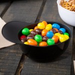 8 oz. Black Mini Baseball Helmet Ice Cream / Snack Bowl - 300/Case
