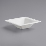 EcoChoice 12 oz. Compostable White Plant Fiber Square Bowl - 400/Case