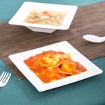 EcoChoice 12 oz. Compostable White Plant Fiber Square Bowl - 400/Case