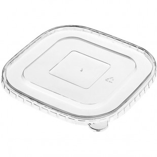 Solia Polypropylene Lid for Lingot Square Bamboo Fiber Container - 300/Case Solia Polypropylene Lid for Lingot Square Bamboo Fiber Container - 300/Case