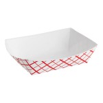 Southern Champion #250 2 1/2 lb. Red Checkered Paper Food Tray - 500/Case Southern Champion #250 2 1/2 lb. Red Checkered Paper Food Tray - 500/Case