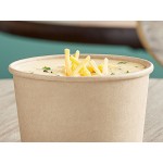 Choice 12 oz. Kraft Poly-Coated Paper Food Cup - 50/Pack