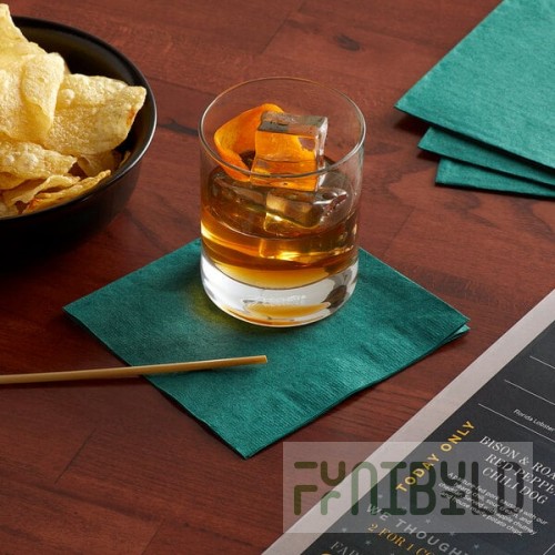 Choice Hunter Green 2-Ply Beverage / Cocktail Napkin - 250/Pack
