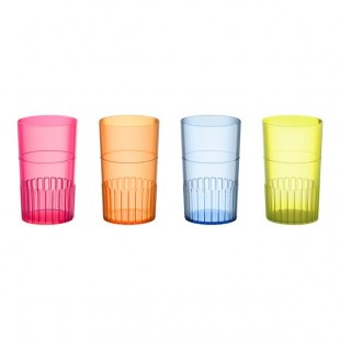 Fineline Quenchers 4115-MIX 1.5 oz. Mixed Neon Hard Plastic Shooter Glass - 300/Case