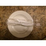 Choice Medium Weight Black Wrapped Polypropylene Plastic Cutlery Set with Napkin - 250/Case Choice Medium Weight Black Wrapped Polypropylene Plastic Cutlery Set with Napkin - 250/Case