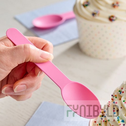 Choice Pink Heavy Weight Polypropylene Plastic Frozen Yogurt Spoon - 1,000/Case