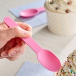 Choice Pink Heavy Weight Polypropylene Plastic Frozen Yogurt Spoon - 1,000/Case Choice Pink Heavy Weight Polypropylene Plastic Frozen Yogurt Spoon - 1,000/Case