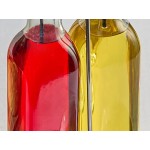 Choice 16 oz. 3 Piece Oil & Vinegar Cruet Set with Rack Choice 16 oz. 3 Piece Oil & Vinegar Cruet Set with Rack