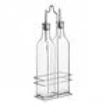 Choice 16 oz. 3 Piece Oil & Vinegar Cruet Set with Rack Choice 16 oz. 3 Piece Oil & Vinegar Cruet Set with Rack