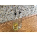 Choice 16 oz. 3 Piece Oil & Vinegar Cruet Set with Rack Choice 16 oz. 3 Piece Oil & Vinegar Cruet Set with Rack