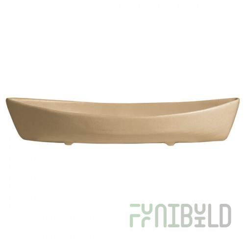 G.E.T. Enterprises BT031LT Bugambilia 6.9 Qt. Classic Textured Finish Latte Resin-Coated Aluminum Deep Boat