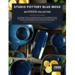 Oneida Studio Pottery Blue Moss by 1880 Hospitality F1468994285 8 oz. Porcelain Footed Bowl / Ramekin - 24/Case Oneida Studio Pottery Blue Moss by 1880 Hospitality F1468994285 8 oz. Porcelain Footed Bowl / Ramekin - 24/Case