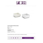 Front of the House Spiral 3 oz. Eurowhite Square Ribbed Porcelain Ramekin - 12/Case Front of the House Spiral 3 oz. Eurowhite Square Ribbed Porcelain Ramekin - 12/Case