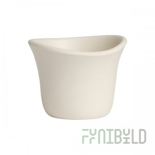 Delfin Marisol from Steelite International 1.5 oz. Sand Shell Melamine Sauce Dish - 24/Case