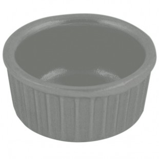 Bon Chef 9024 2 oz. Platinum Gray Sandstone Finish Cast Aluminum Fluted Ramekin Bon Chef 9024 2 oz. Platinum Gray Sandstone Finish Cast Aluminum Fluted Ramekin