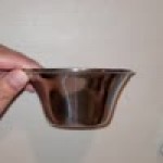 TableCraft 3 oz. Tall Round Flared Rim Stainless Steel Sauce Cup - 240010