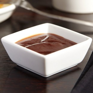 Libbey SL-3 Slate 2.75 oz. Ultra Bright White Square Porcelain Dipping Bowl - 36/Case