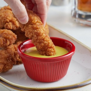 Acopa 4 oz. Red Fluted Melamine Ramekin - 12/Case