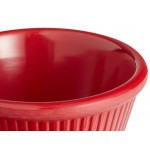 Acopa 4 oz. Red Fluted Melamine Ramekin - 12/Case Acopa 4 oz. Red Fluted Melamine Ramekin - 12/Case