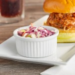 Acopa 4.5 oz. Bright White Fluted Porcelain Ramekin - 48/Case Acopa 4.5 oz. Bright White Fluted Porcelain Ramekin - 48/Case