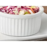 Acopa 4.5 oz. Bright White Fluted Porcelain Ramekin - 48/Case Acopa 4.5 oz. Bright White Fluted Porcelain Ramekin - 48/Case