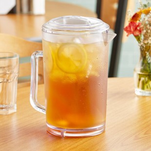 GET P-3064-1-CL 64 oz. Customizable Clear Textured Pitcher with Lid - 12/Case GET P-3064-1-CL 64 oz. Customizable Clear Textured Pitcher with Lid - 12/Case
