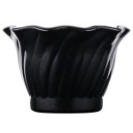 Cambro SRB5110 5 oz. Black Plastic Swirl Bowl - 24/Case