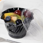 Cambro SRB5110 5 oz. Black Plastic Swirl Bowl - 24/Case