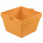 TableCraft CW1490X 6.5 Qt. Orange Cast Aluminum Square Condiment Bowl TableCraft CW1490X 6.5 Qt. Orange Cast Aluminum Square Condiment Bowl