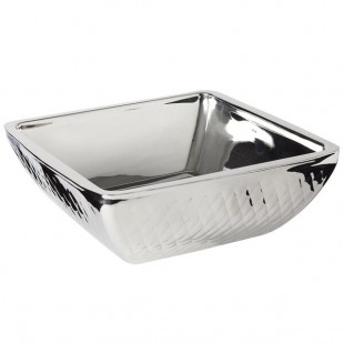 Bon Chef 9332DI Diamond Collection Cold Wave 3 Qt. Stainless Steel Square Triple Wall Bowl Bon Chef 9332DI Diamond Collection Cold Wave 3 Qt. Stainless Steel Square Triple Wall Bowl