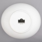 10 Strawberry Street WTR-13CUTOUTBWL Whittier 2 Qt. White Porcelain Curve Bowl with Cut Outs - 4/Case
