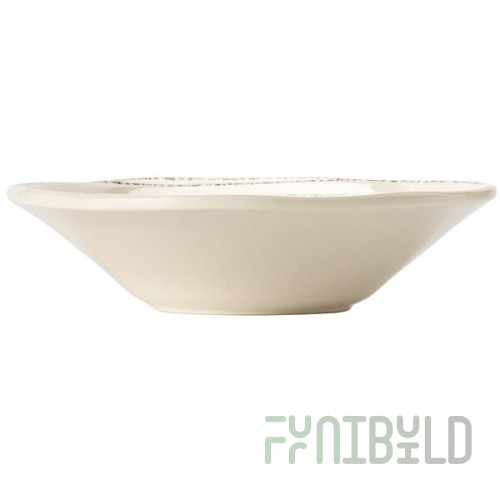 Libbey Farmhouse 12 oz. Ivory (American White) Melamine Grapefruit Bowl - 36/Case