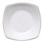 Elite Global Solutions SB5075L Viva 40 oz. White Curved Square Bowl with Black Trim - 6/Case Elite Global Solutions SB5075L Viva 40 oz. White Curved Square Bowl with Black Trim - 6/Case
