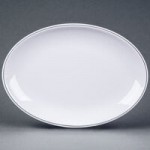 Elite Global Solutions SB5075L Viva 40 oz. White Curved Square Bowl with Black Trim - 6/Case Elite Global Solutions SB5075L Viva 40 oz. White Curved Square Bowl with Black Trim - 6/Case