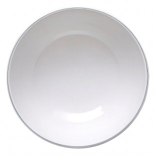 Elite Global Solutions KD503L Viva 5 oz. White Round Bowl with Black Trim - 6/Case Elite Global Solutions KD503L Viva 5 oz. White Round Bowl with Black Trim - 6/Case