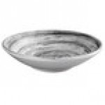 Elite Global Solutions D7134R Van Gogh Black 18 oz. Round Melamine Bowl - 6/Case