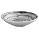 Elite Global Solutions D7134R Van Gogh Black 18 oz. Round Melamine Bowl - 6/Case