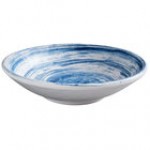 Elite Global Solutions D7134R Van Gogh Black 18 oz. Round Melamine Bowl - 6/Case