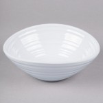 Elite Global Solutions DS725-W Swirl 23 oz. White Oblong Melamine Bowl - 6/Case