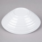 Elite Global Solutions DS725-W Swirl 23 oz. White Oblong Melamine Bowl - 6/Case
