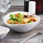Elite Global Solutions DS725-W Swirl 23 oz. White Oblong Melamine Bowl - 6/Case