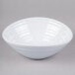 Elite Global Solutions DS725-W Swirl 23 oz. White Oblong Melamine Bowl - 6/Case