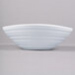 Elite Global Solutions DS725-W Swirl 23 oz. White Oblong Melamine Bowl - 6/Case
