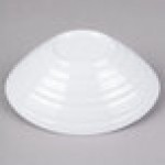 Elite Global Solutions DS725-W Swirl 23 oz. White Oblong Melamine Bowl - 6/Case