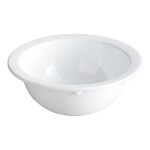 Acopa Foundations 13 oz. White Narrow Rim Melamine Grapefruit Bowl - 12/Case