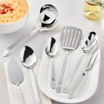 Acopa Skyscraper 7-Piece 18/8 Stainless Steel Extra Heavy Weight Serving Utensils Set Acopa Skyscraper 7-Piece 18/8 Stainless Steel Extra Heavy Weight Serving Utensils Set