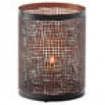 Hollowick 6317 Chantilly Black and Copper Perforated Metal Lamp Hollowick 6317 Chantilly Black and Copper Perforated Metal Lamp